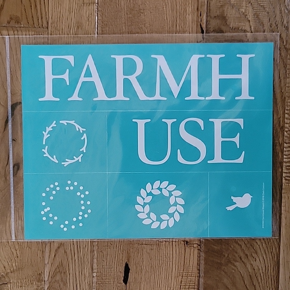 NEW Chalk Couture Reusable Transfer Farmhouse Wreath Retired